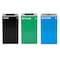 Alpine Industries 87 Gal. 3-Stream Steel Blue Recycling, Green Recycling, and Black Commercial Trash Can Station ALP4450-BLK-KIT26 - alternate 9